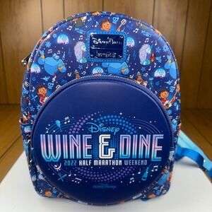 Loungefly Disney Parks Wine Dine 2022 Half Marathon Weekend Backpack